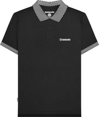 Lambretta Heren SS25 Tweekleurig Groot & Lang Poloshirt (Zwart)