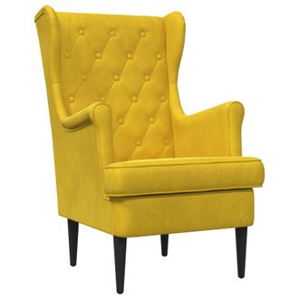 vidaXL Sill&oacute;n Amarillo Terciopelo Vidaxl