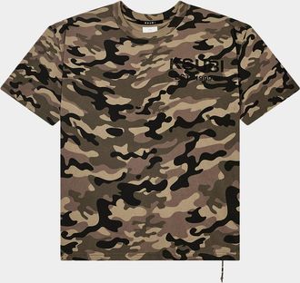 Ksubi Mens State Halen Camouflage Oversized Logo T-Shirt