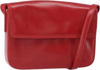 Loewe Pre-owned Cross Body Bags, female, Red, Size: ONE SIZE Pre-owned Leather Shoulder Bag