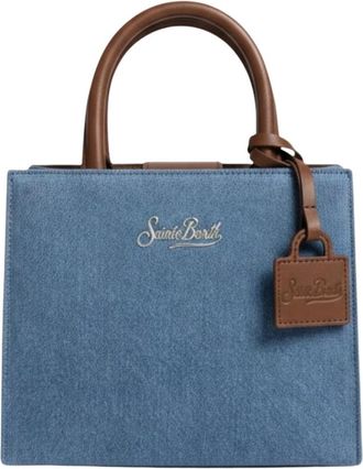 MC2 Saint Barth Shop Mini Handtas - Dames - Handtassen - Blauw - ONE Size - Katoen - Tassen