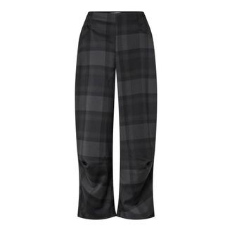 Lollys Laundry Wijde broek - Dames - Broeken - Grijs - Maat: L