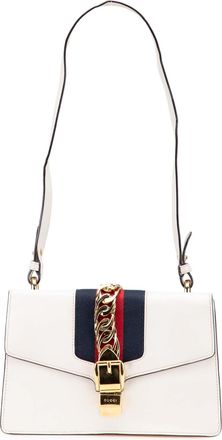 Gucci Pre-owned Womens Sylvie Shoulder Bag - White Leather - One Size