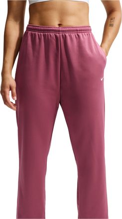 Nike (WMNS) Nike Studio Fleece Sport Therma-FIT Mid-Rise Pants Pink Smoke White IO0437-654
