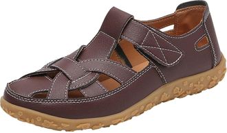 Generic Wide Fit Fisherman Sandals For Women Closed Toe Sandals For Women Irregular Upper Sandal Hollow Out Breathable Shoes Flat Bottom Footwear Lightweight 