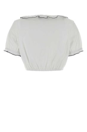 Miu Miu Biancoblu Exterior: Cotton Maglieria Sweater