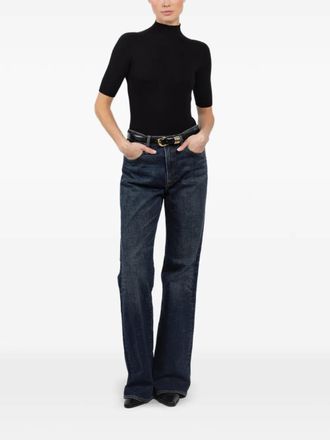 Kontatto short-sleeves knit sweater - Zwart