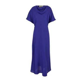 Róhe Dames, Jurken, Blauw, Maat: S Zijde