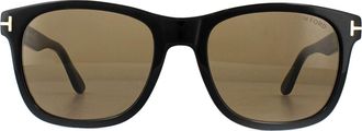 Tom Ford Mens Sunglasses 0595 Eric 01J Shiny Black Brown - One Size