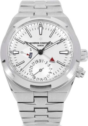 Vacheron Constantin unworn Overseas Dual Time 41mm - men - stainless steel/Sapphire Glass - One Size - Silver
