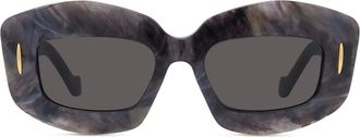 Loewe Anagram Black Rectangular Sunglasses