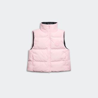 Canada Goose Grandview Cropped Vest Tonal Disc (Women, Bloom Pink, XL)