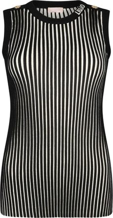 Liu Jo striped knitted top - Black