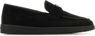 Prada Black Suede Loafers