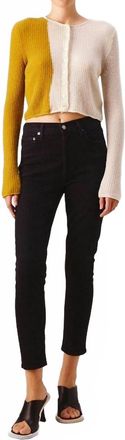 A Gold E Nico Slim-Fit High-Waisted Jeans In Spirit Soft Black