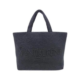 Saint Laurent Pre-owned Bolso Tote de Rafia - Pre-owned - Mujer - Negro - ONE SIZE