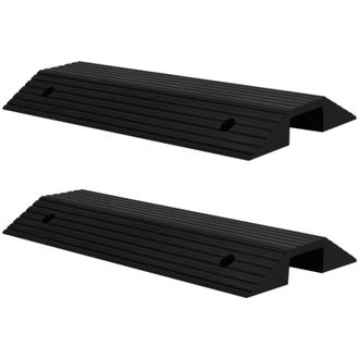 vidaXL Vidaxl - Rampas De Umbral Puente 2 Uds Goma 80x40x8 Cm