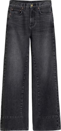 B Sides Zwarte Culotte Marcel Jeans - Dames - Loose Fit Jeans - Zwart - W26 - Katoen - Jeans