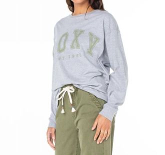 Roxy Collegiate Arch Long Sleeve T-Shirt In Heritage Heather