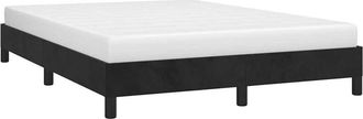 vidaXL Bed Frame without Mattress Black 135x190 cm Double Double Velvet vidaXL