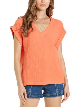 Dear John Denim Camila Drop Shoulder Top In Tigerlily
