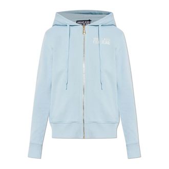 Versace Jeans Couture Zip-throughs, female, Blue, Size: XS Hooded Sweatshirt