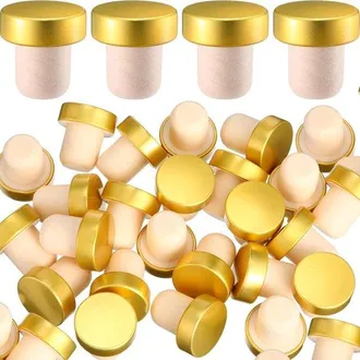 OEM Tapones De Corcho Reutilizables En Forma De T Para Botellas De Vino Y Cerveza (dorados, 24 Unidades)