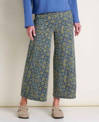 Toad & Co Chaka Wide Leg Crop Pant in True Navy Retro Print at Nordstrom, Size X-Small 25