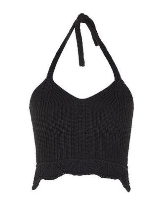 8 by YOOX COTTON KNIT CROP TOP