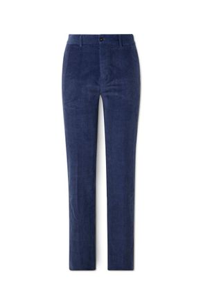 Massimo Alba Mauko Straight-Leg Prince of Wales Checked Cotton-Blend Corduroy Suit Trousers