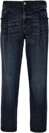 Versace Piece Number Slim-Fit Jeans - Heren - Slim Fit Jeans - Zwart - W32 - Leer - Jeans