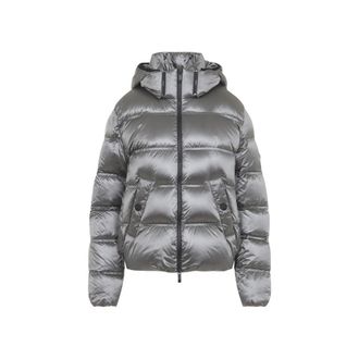 Moncler Grey Quilted Hood Jacket