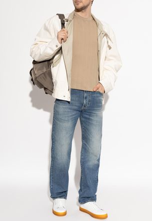 Emporio Armani T-shirt With A Crew Neck, Mens, Beige