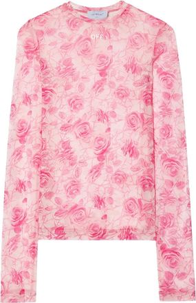 Off-white Top Off Stamp Roses - Rosa