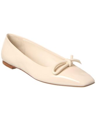 Ferragamo Knot Detail Leather Flat