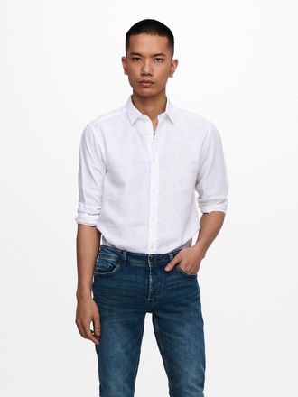 Only & Sons Caiden Long Sleeve Overhemd - Wit