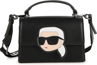 Karl Lagerfeld Mini Tas met Handvat - Dames - Handtassen - Zwart - ONE Size - Polyester - Tassen