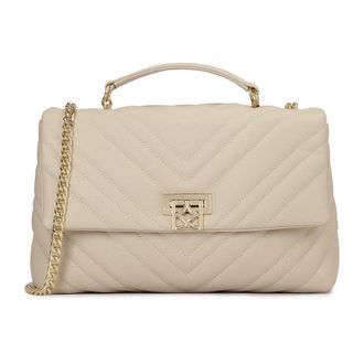 Kazar Tassen, Dames, Beige, ONE Size, Leer, Gewatteerde tas met klep