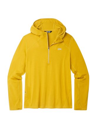 Stio | Mens Trax Power Grid Half Zip Hoodie, Size Extra Large in Sun Valley
