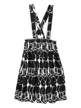 Comme Des Gar&ccedil;ons Bearbrick-printed skirt - women - Nylon - S - Black