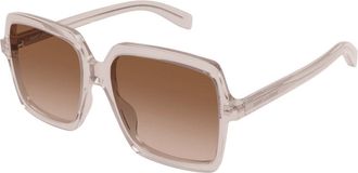Saint Laurent Sunglasses, female, Gray, Size: 56 MM Oversized Sunglasses