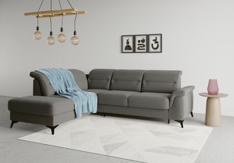 Sit&more Ecksofa »Sinatra L-Form« mit Ottomane, optional mit Kopfteilverstellung und Armteilfunktion