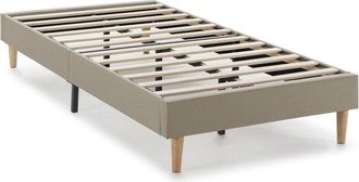 HOMN Base tapizada 90x190 cm beige, 30 cm altura