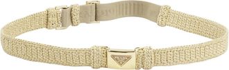 Prada Belts, female, Beige, Size: 80 CM Raffia Belt