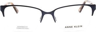 Anne Klein AK5083 Metal Rectangular Eyeglasses - Navy