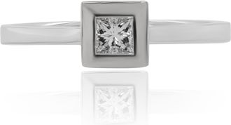 Diana M. Jewels 18kt white gold princess cut diamond ring containing 0.25 cts tw, size 6.5 (GH VS SI)