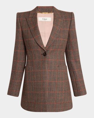 ジャケット CHLOE CREAM HEMP BLEND BLAZER Chloé Cream hemp blend blazer | The Fashion Square