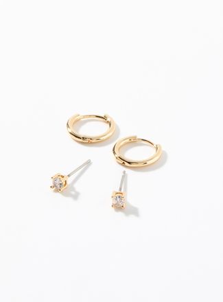 Simons Womens Minimalist earrings Set of 2