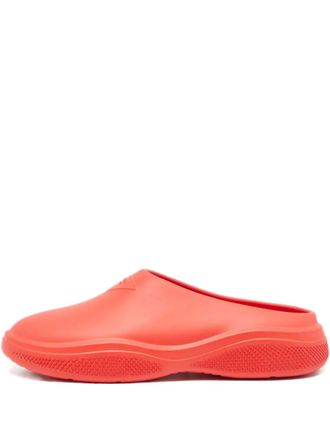 Prada rubber minimalist mules - Red