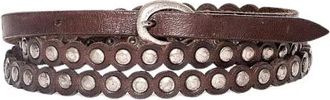 Orciani Stijlvolle Leren Riem - Dames - Riemen - Bruin - 80 CM - Accessoires